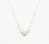 UltraFine 950 Sterling Silver Heart Motif Necklace 17" + 1"